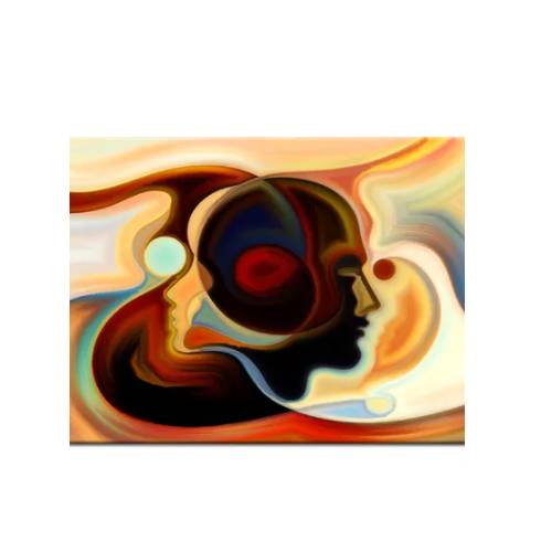 Abstract Theme Canvas Wall Painting With Frame Multicolour 130X40centimeter