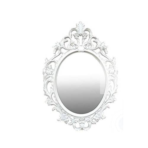 Lingwei Medium Sized European Style Wall Mounted Mirror, White