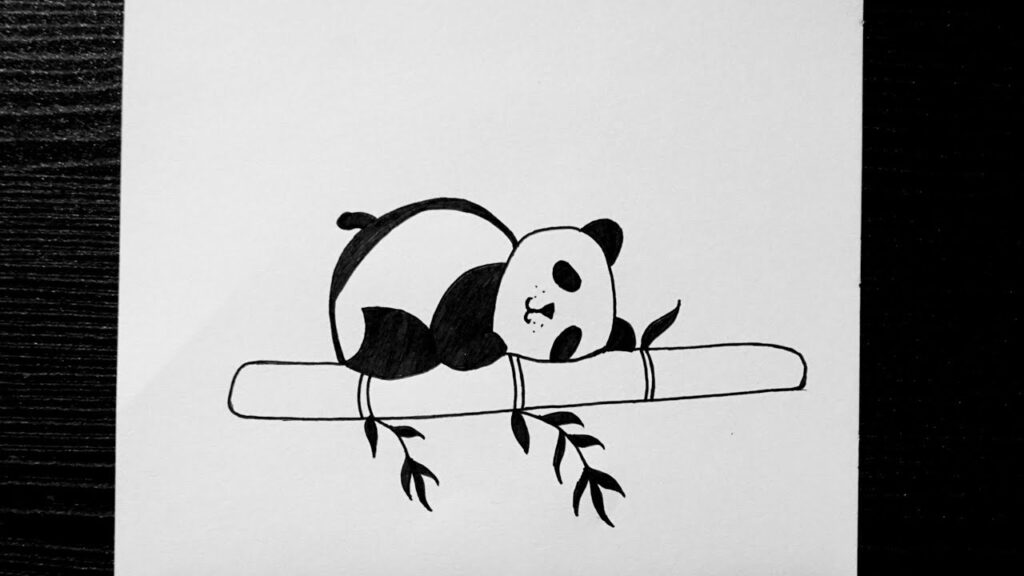 cute panda doodle