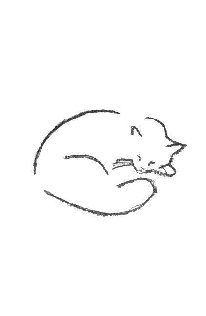 sleeping cat doodle